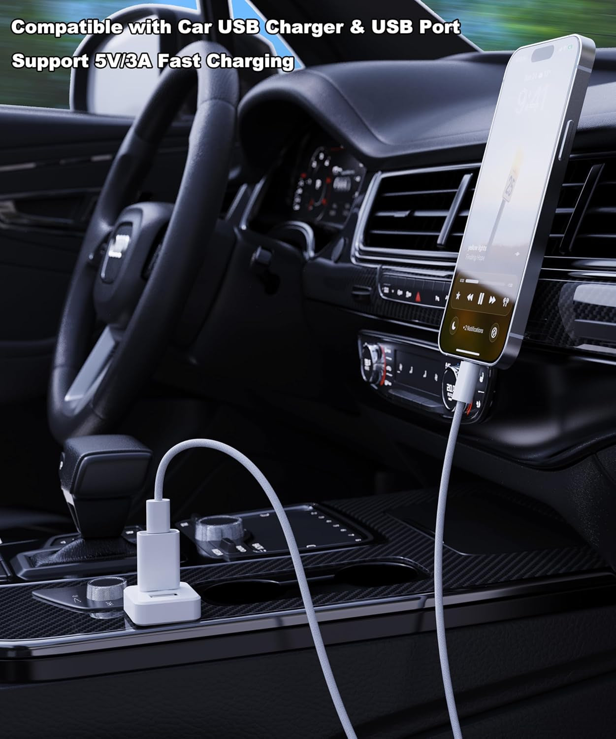 USB-C Female to USB-A Male Adapter for Iphone Air 17 Pro Max 16 15 14 13 12,USB to USB-C Converter for Car Support Carplay,Apple Watch, Ipad,Galaxy S25 -S20,Google Pixel 9 8 7 6