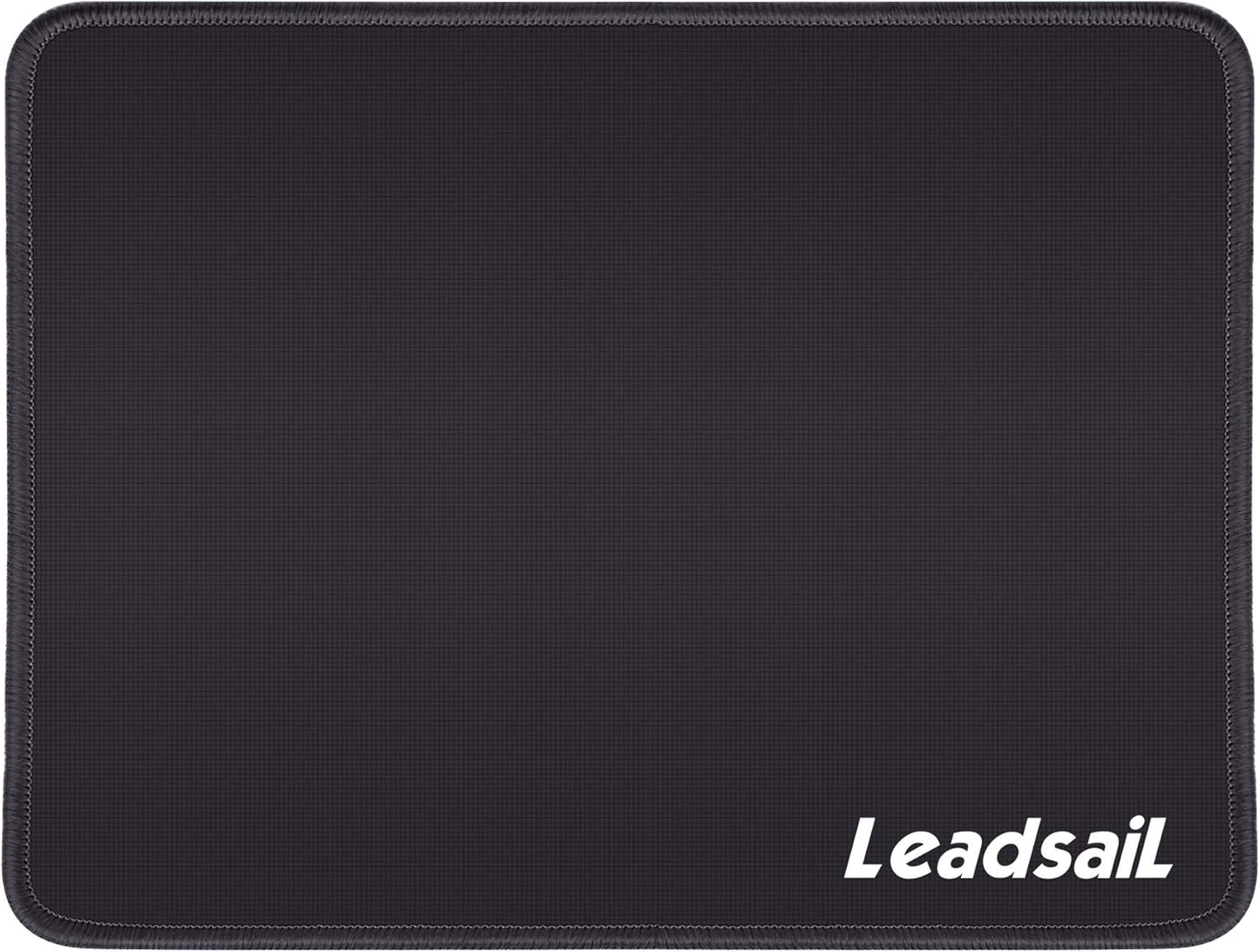 Mouse Pad with Stitched Edge, Water-Resistant, Premium-Textured Mouse Mat, Non-Slip Rubber Base Mousepad for Laptop, Computer & PC, 10.6×8.3×0.1 Inches (Black)