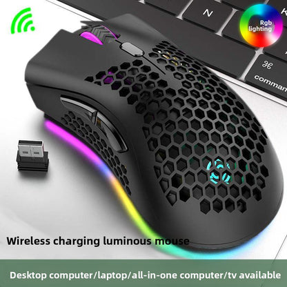 Rechargeable Wireless Gaming Mouse with LED Light
