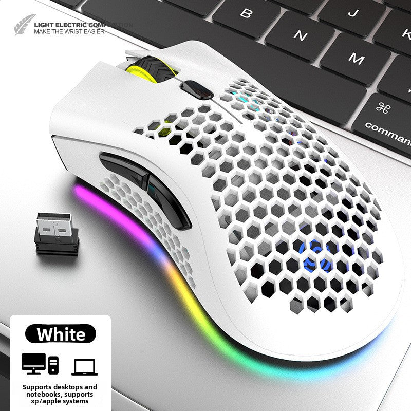 Rechargeable Wireless Gaming Mouse with LED Light